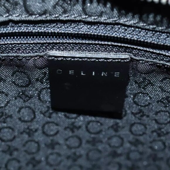 CELINE Macadam Canvas Shoulder Bag Vinyl Black - Picture 2 of 16